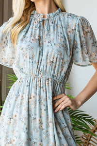 Cy Fashion - Vintage Floral Maxi Dress