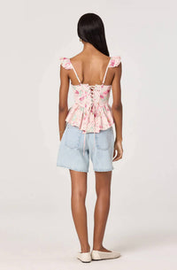 Astr - Baylin Corset Peplum Top