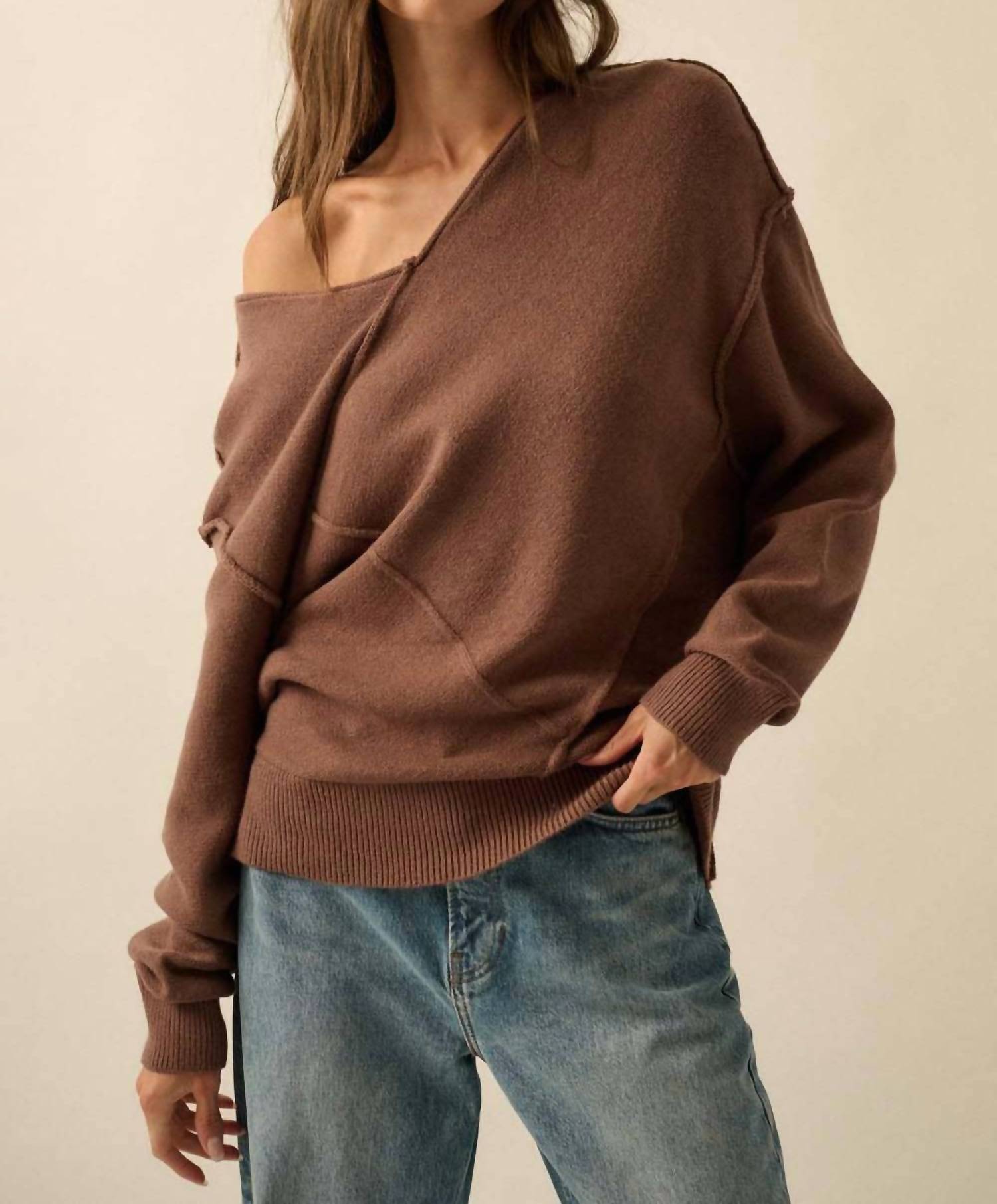 Promesa - V-neck Panelled Sweater