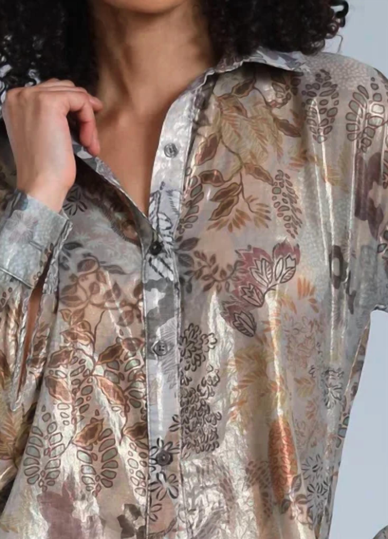 Lola & Sophie - Long Sleeve Foil Top