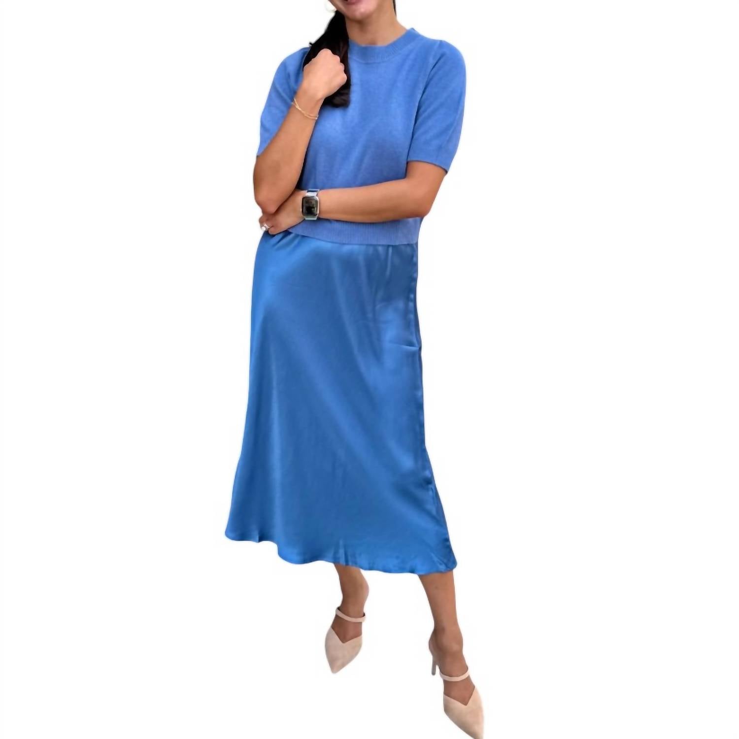 Rose & Crown - Satin Midi Skirt
