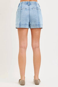 Risen - Front Seam Denim Trouser Short