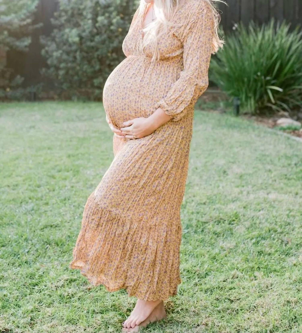 Liv Maternity - Floral Crinkled Dress