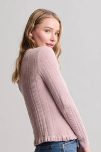 Barefoot Dreams - Cozychic Ultra Lite Cable Knit Cardigan With Ruffle