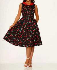Orchid Bloom - Cherry Swing Dress