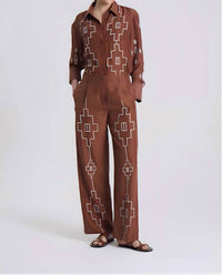 Maria Cher Mile Hile Jax Pants in tobacco - women's pants