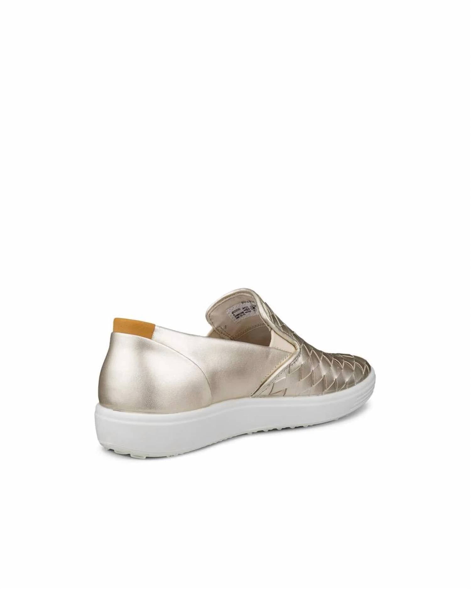 ECCO Women's Soft Shoes in pure white gold - women's flats - view 4