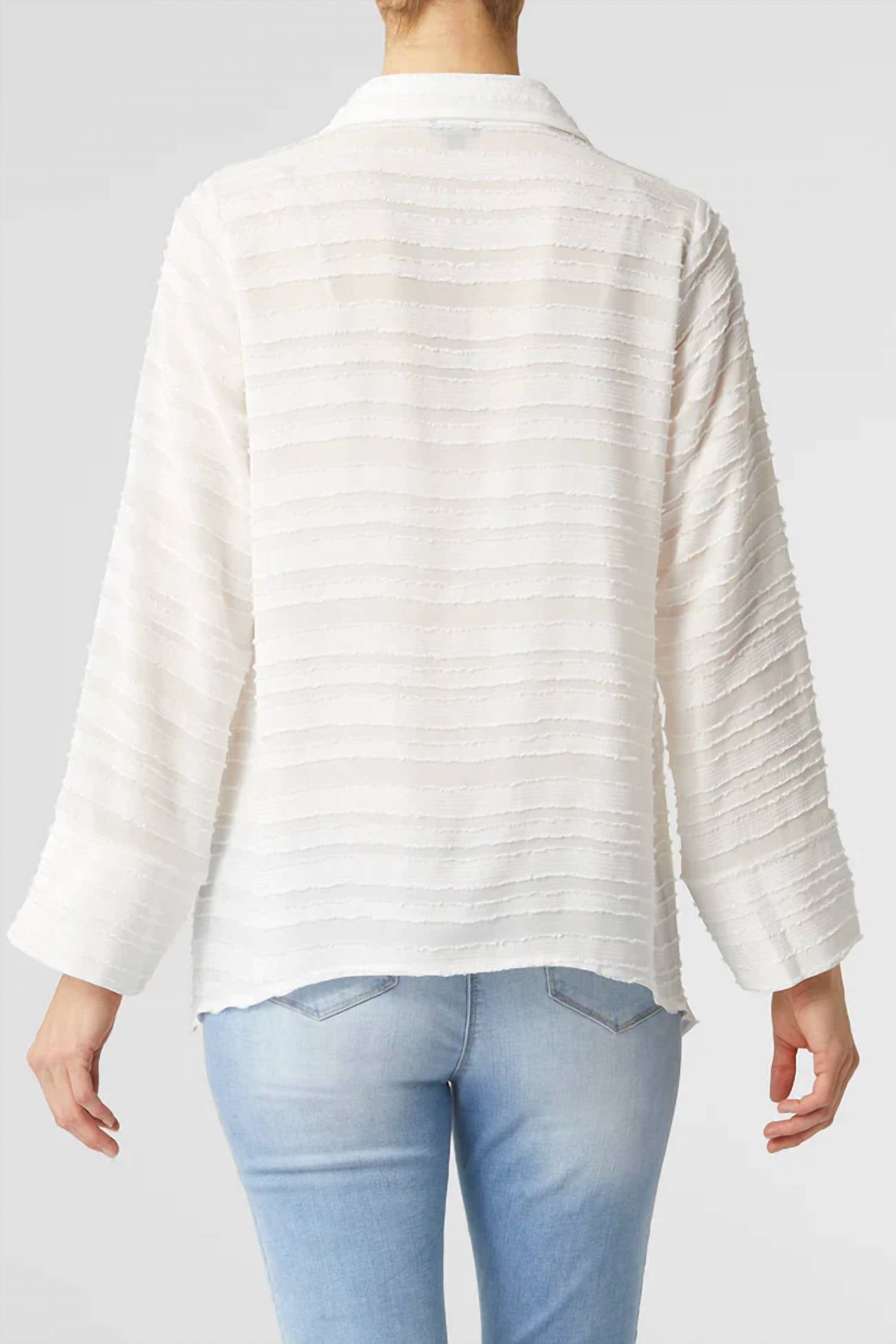 Coco + Carmen - Lee Frayed Stripe Chiffon Shirt