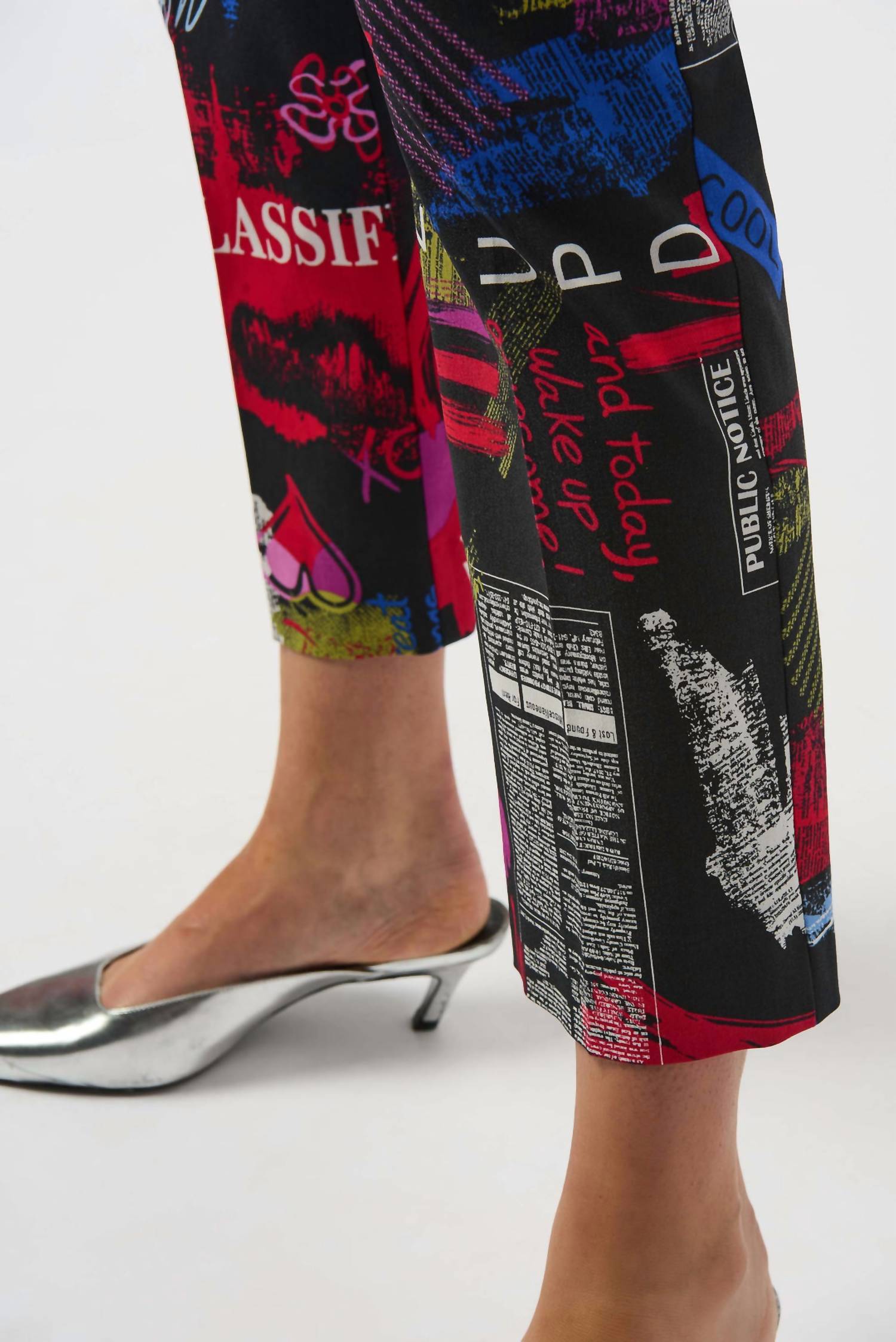 Joseph Ribkoff - Geometric Print Straight Leg Pull-on Pants