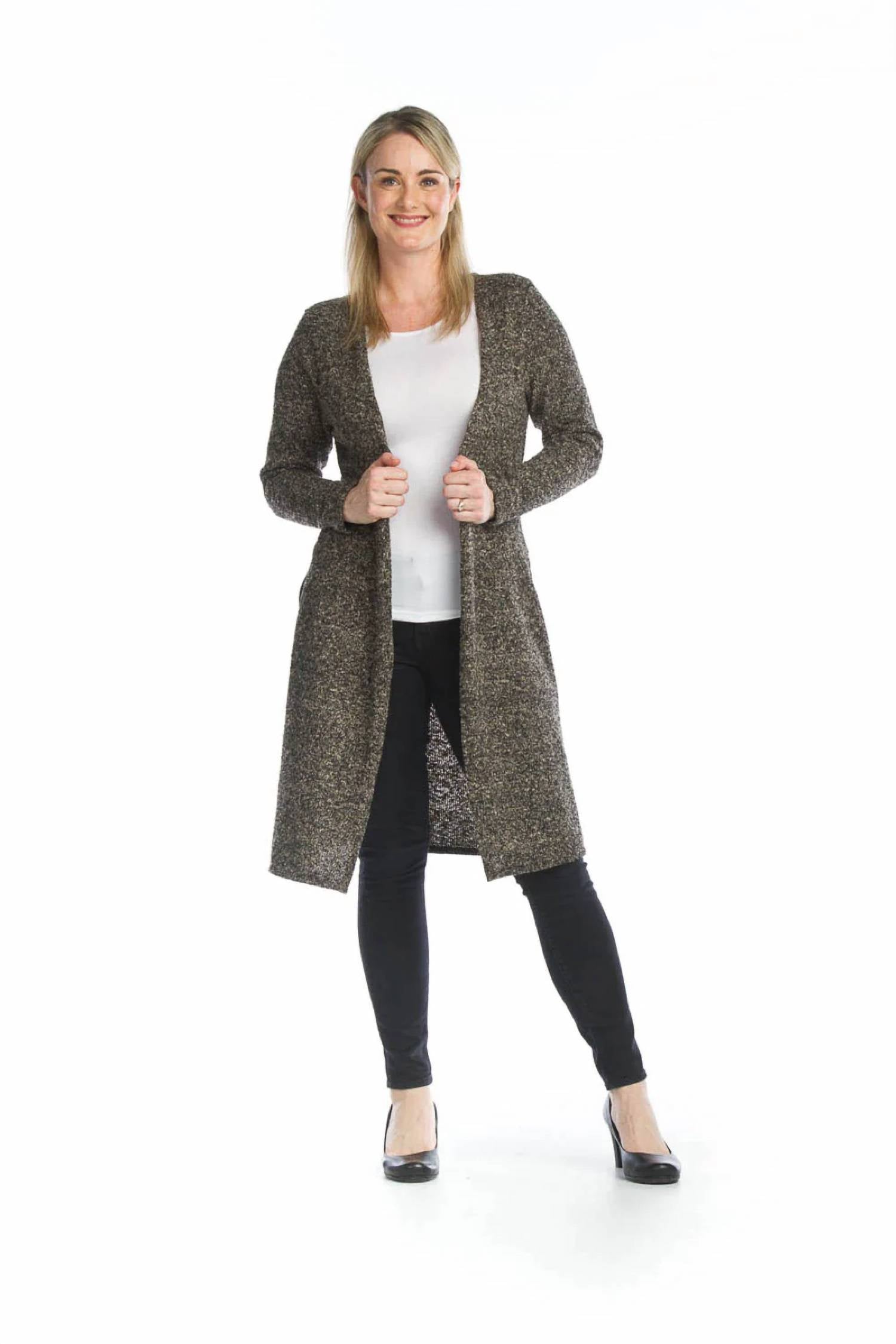 Papillon - Heathered Knit Cardigan With Patch Pockets