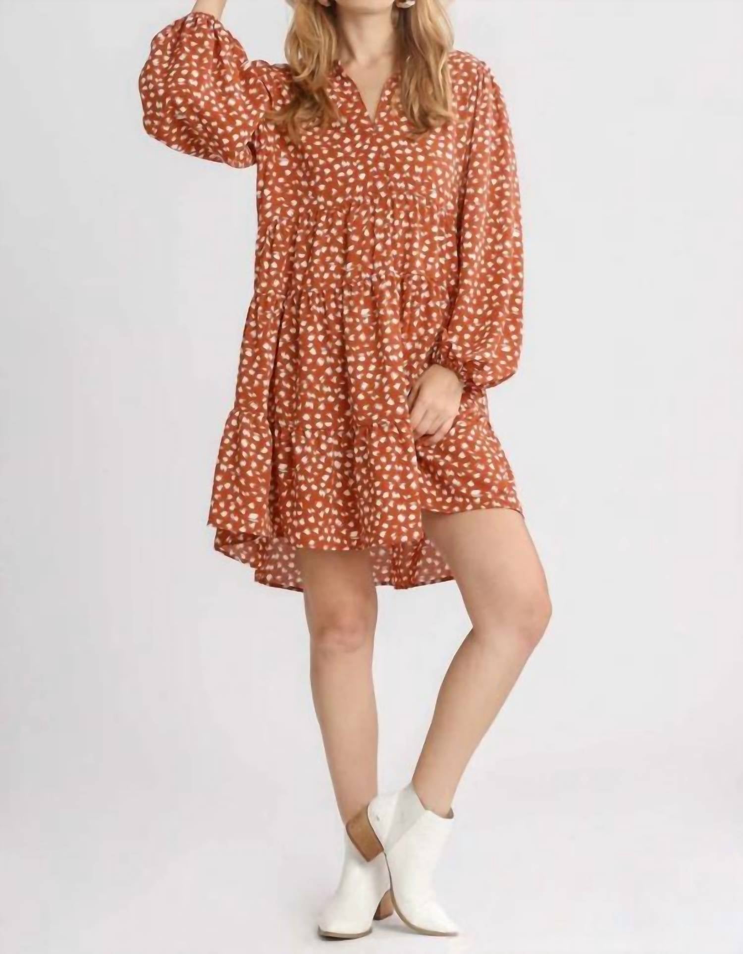 Umgee - Rustic Dottie Mini Dress