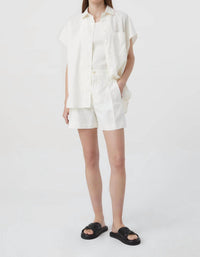 Closed - Mid Waist Linen Cotton Blend Shorts
