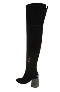 Sam Edelman Women's Brigid Over The Knee Boot in black - women's shoe - detail view