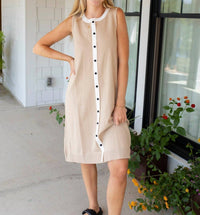 Elle Grey Easy Like Sunday Morning Mini Dress in beige - women's dress