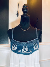 Young Threads - Women's Denim Embroidered Dress