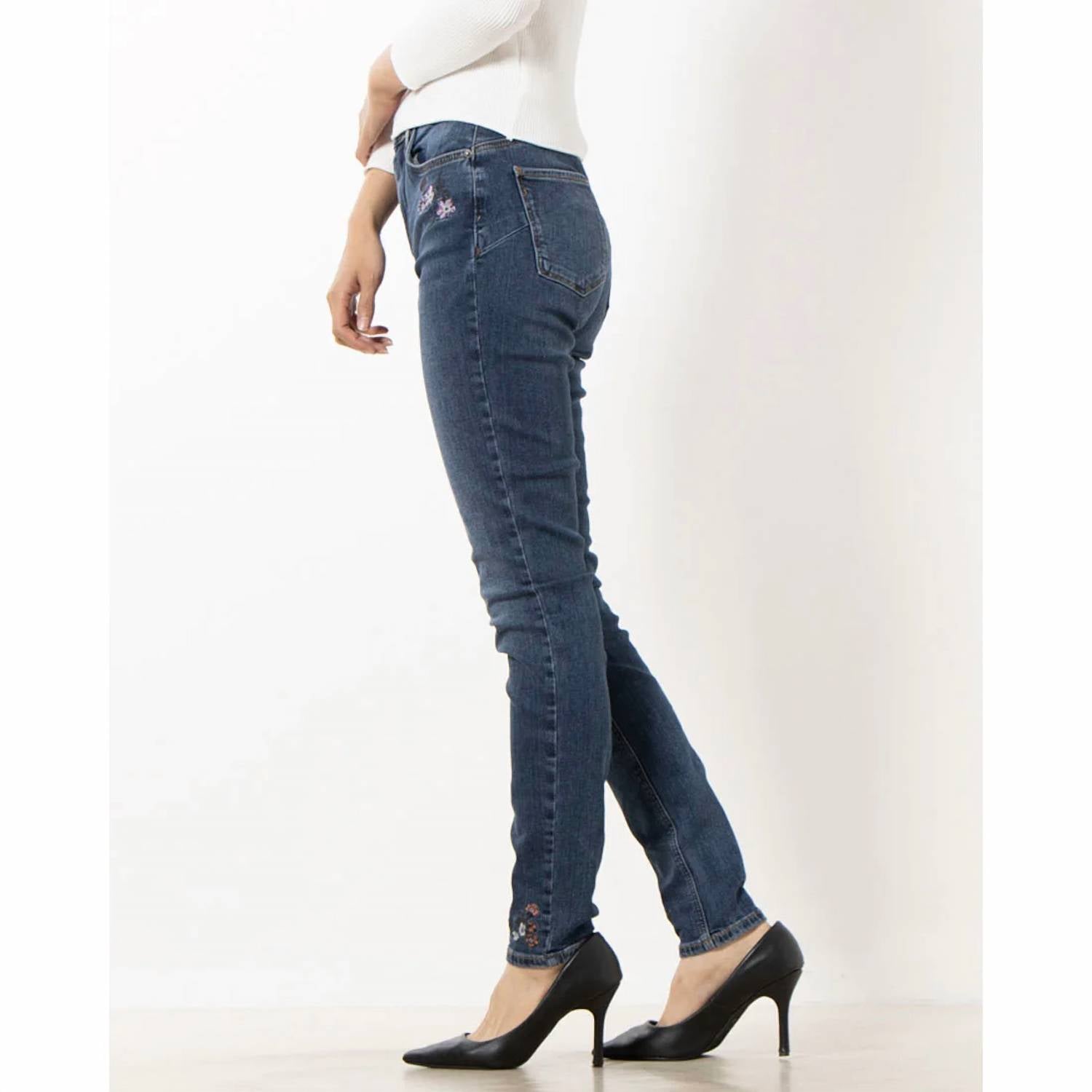 Desigual - Floral Embroidered Skinny Jean