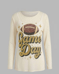Origami Women's Oh My Mesh Top in gold gameday - women's long sleeve top