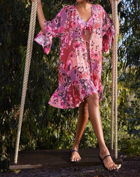 Johnny Was - MIDI-LENGTH RUFFLE KIMONO