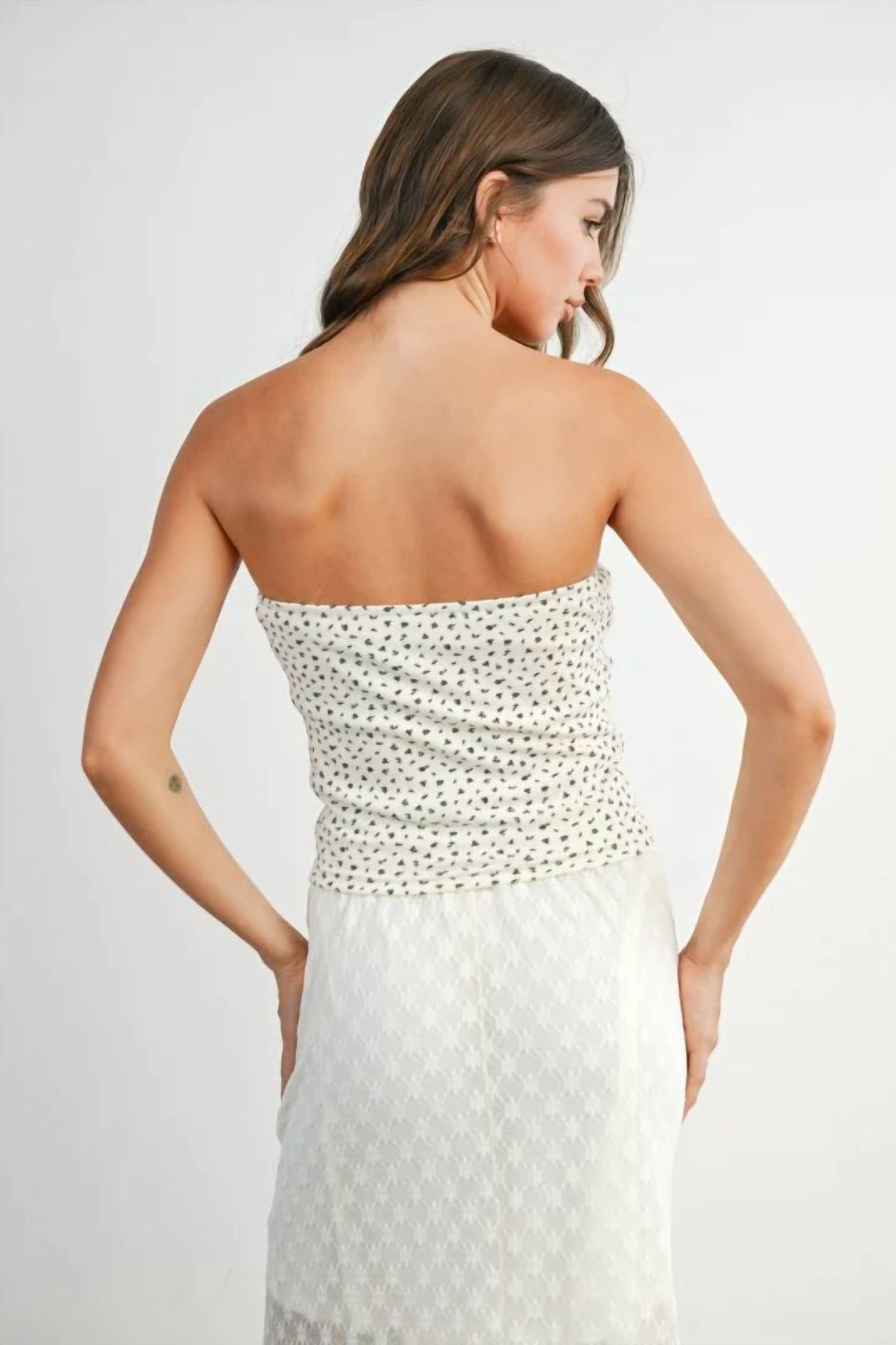 Buttermelon - Ditsy Dream Strapless Top