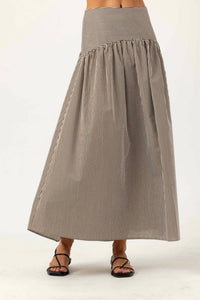 Celeste - Stripe Lurex Midi Skirt