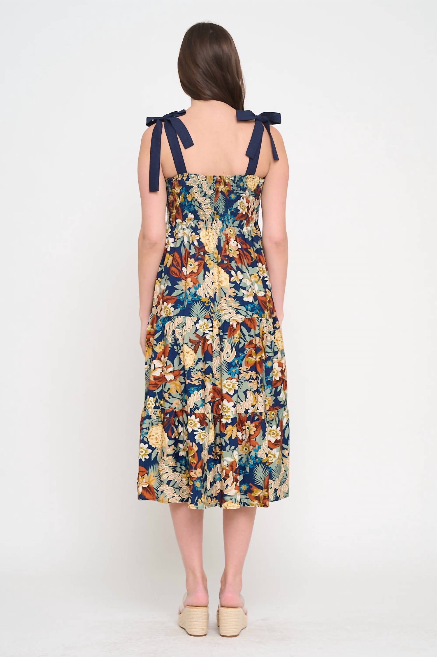 Meet Me In Santorini - Smock Midi Dress