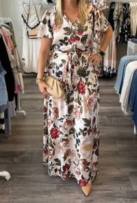 Skies Are Blue - Button Front Tiered Maxi Dress