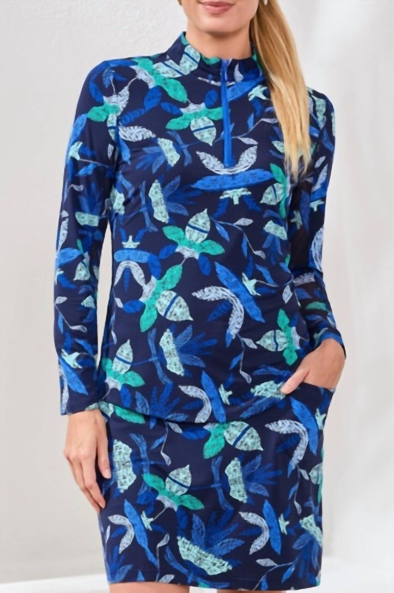 Tribal - High Performance Quarter-zip Long Sleeve Pullover