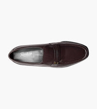 Florsheim Men's Riva Shoe in burgandy - men's loafer - detail view