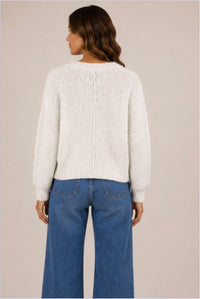 Autumn Cashmere - Stripe Cropped V Cardigan