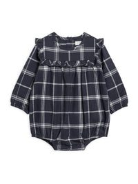 Colored Organics - Baby Girls Ruth Flannel Ruffle Neckline Bodysuit