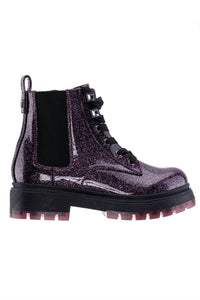Nina Women's Colette Boots in black pink glitter - women's shoe - detail view