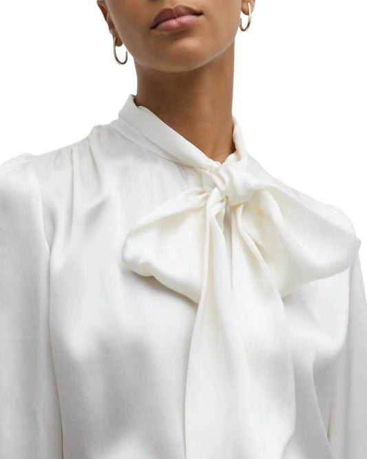 Frame - Femme Tie Neck Blouse