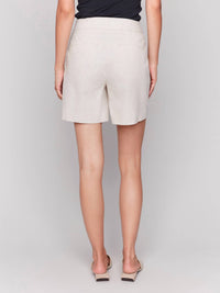 Charlie B - Button Detail Linen Stretch Short