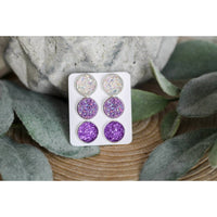 Urban Gemms - Women's I Love You Triple Earring Set