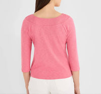 Nic + Zoe - Ballet Boatneck 3/4 Sleeve Tee