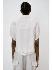 Meimeij - Satin Short Sleeve Collar Shirt