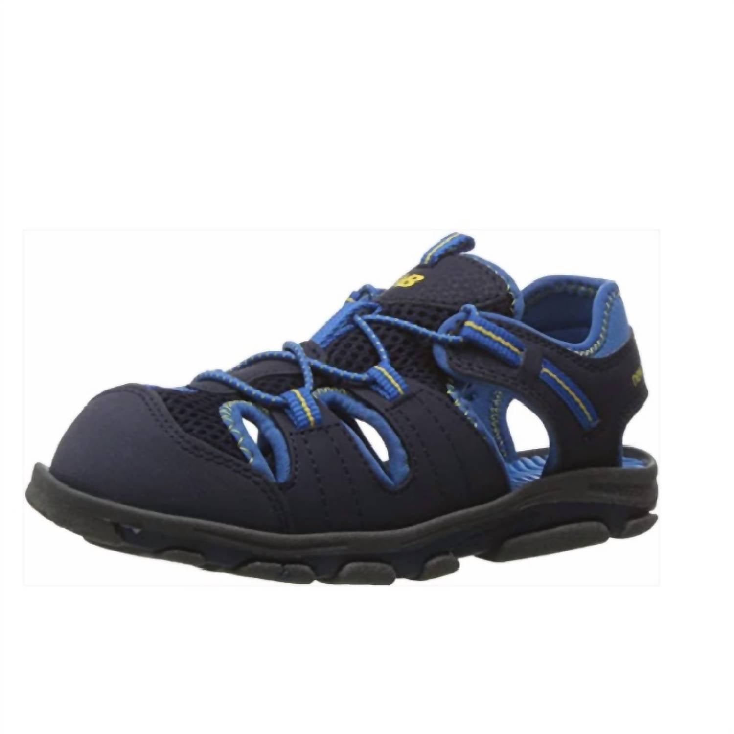 New Balance Big Kid's Adirondack Closed-toe Sandal in navy blue - kids' sandal