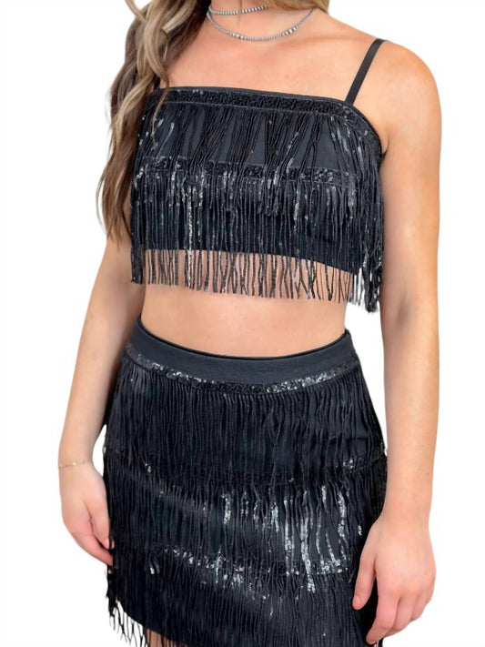 Mainstrip - Sequin Fringe Top