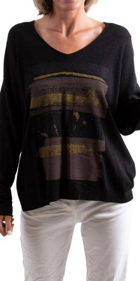 Gigi Moda - Maya Sweater With Brush Strokes
