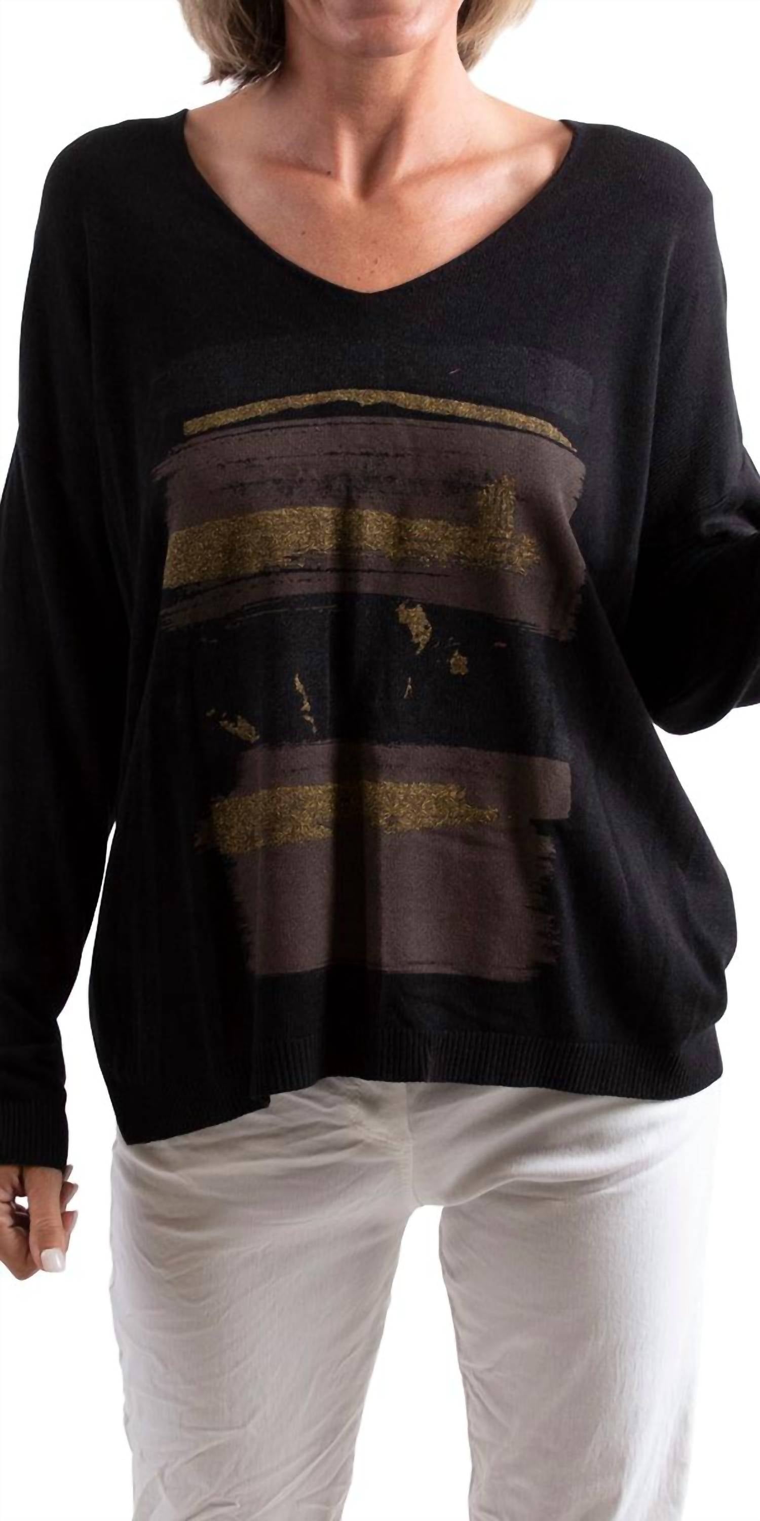 Gigi Moda - Maya Sweater With Brush Strokes