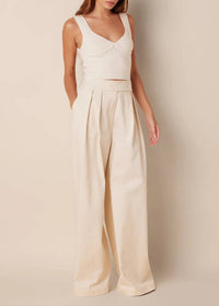 Sablyn - Twill Wide Leg Pant