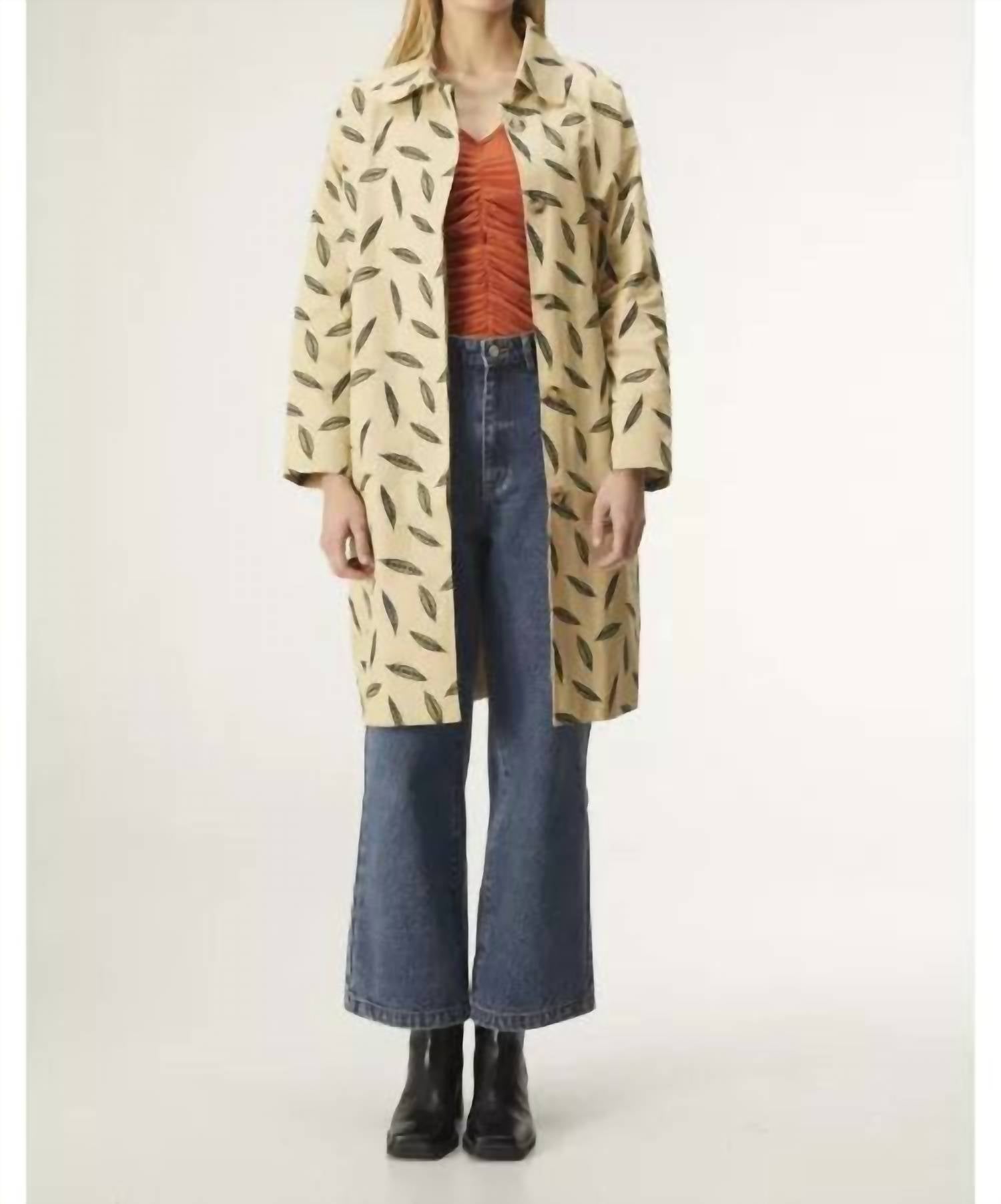 Compania Fantastica - Pea Print Midi Trench Coat