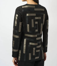 Joseph Ribkoff - Scuba And Leatherette Jacket