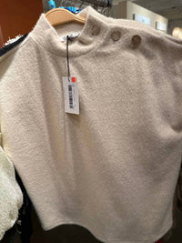 Thml - Women's Mock Neck Fluffy Top Sweater