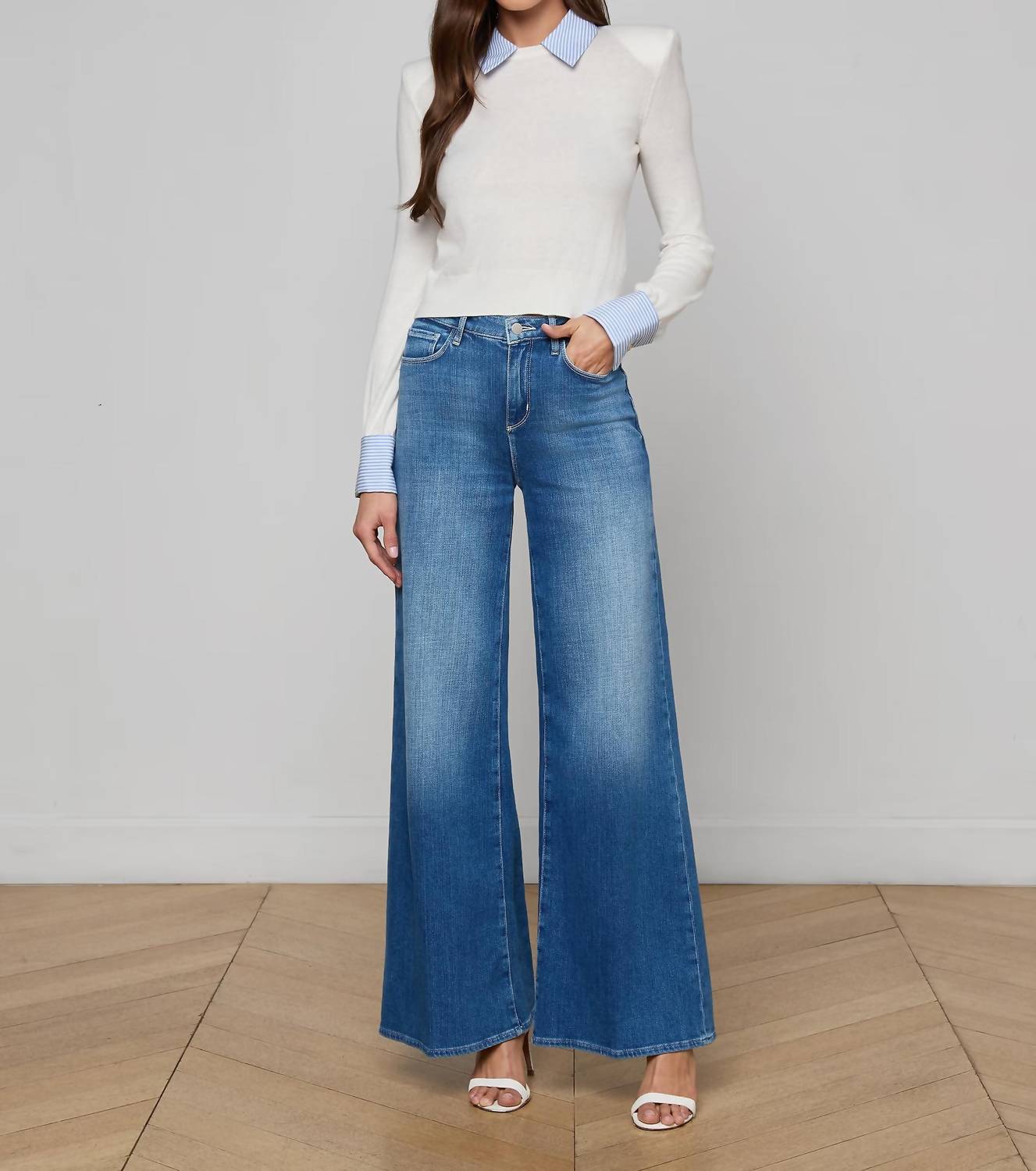 L'Agence - April Poplin Collar Pullover