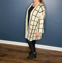 Doe And Rae - Grid Pattern Cardigan