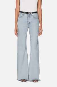 Frame - Lax Wisp Raw Fray Flare Jeans