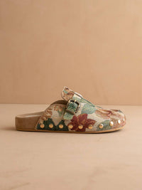 Oasis Society - Women's Toni Floral Tapestry Studded Buckle Clog