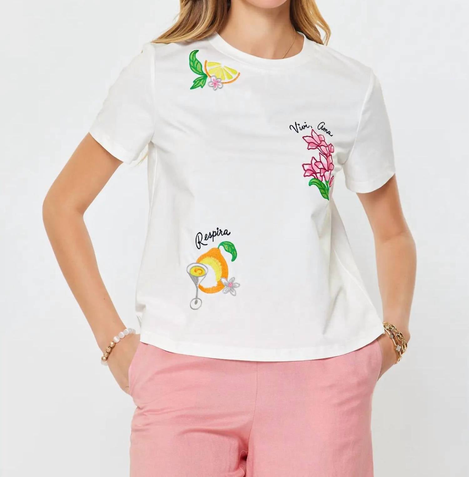 Current Air - Embroidered Graphic Summer Tee