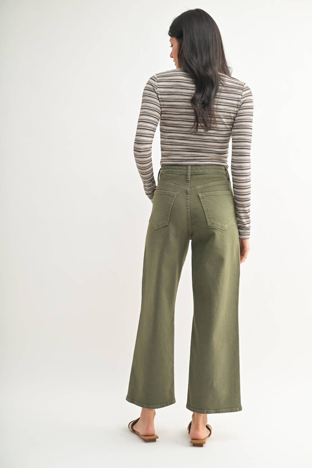 Just Black Denim - Patch Pocket Wide Leg Jeans